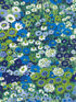 Floral Meadow Peel and Stick wallpaper in bright blue and sap green color - pattern number NW46102 - by NextWall in the Peel and Stick Wallpaper by Nextwall collection