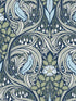 Bird Ogee Peel and Stick fabric in navy and fern green color - pattern number NW46204 - by NextWall in the Peel and Stick Wallpaper by Nextwall collection