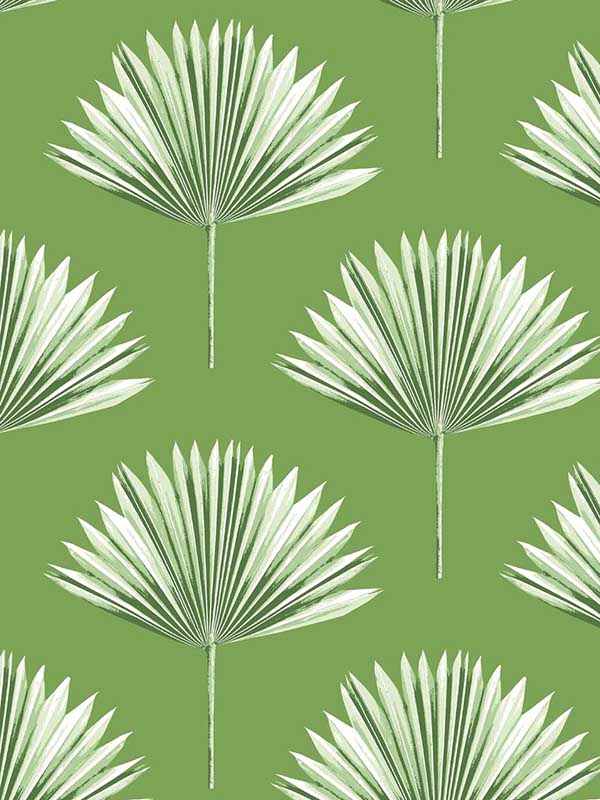 Tropical Fan Palm Peel and Stick fabric in green sprout color - pattern number NW46504 - by NextWall in the Peel and Stick Wallpaper by Nextwall collection