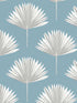Tropical Fan Palm Peel and Stick fabric in blue patina color - pattern number NW46512 - by NextWall in the Peel and Stick Wallpaper by Nextwall collection