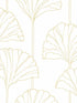 Gingko Leaf Peel and Stick fabric in metallic gold color - pattern number NW47205 - by NextWall in the Peel and Stick Wallpaper by Nextwall collection