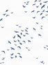 Birds in Flight Peel and Stick fabric in navy blue color - pattern number NW47602 - by NextWall in the Peel and Stick Wallpaper by Nextwall collection