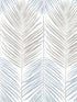Two Toned Palm Peel and Stick wallpaper in blue mist and daydream grey color - pattern number NW47900 - by NextWall in the Peel and Stick Wallpaper by Nextwall collection