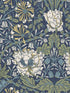 Ogee Flora Peel and Stick wallpaper in indigo dye and sage color - pattern number NW48202 - by NextWall in the Peel and Stick Wallpaper by Nextwall collection