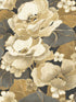 Nouveau Floral Peel and Stick wallpaper in ebony and antique gold color - pattern number NW49600 - by NextWall in the Peel and Stick Wallpaper by Nextwall collection