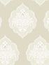 Signet Medallion Damask fabric in beige color - pattern number DM4983 - by York in the Inspired by Color Beige and Neutrals collection