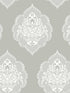 Signet Medallion Damask fabric in grey color - pattern number DM4984 - by York in the Inspired by Color Beige and Neutrals collection