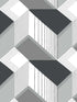 Graphic Geo fabric in black and white color - pattern number BW3882 - by York in the Inspired by Color Black and White III collection