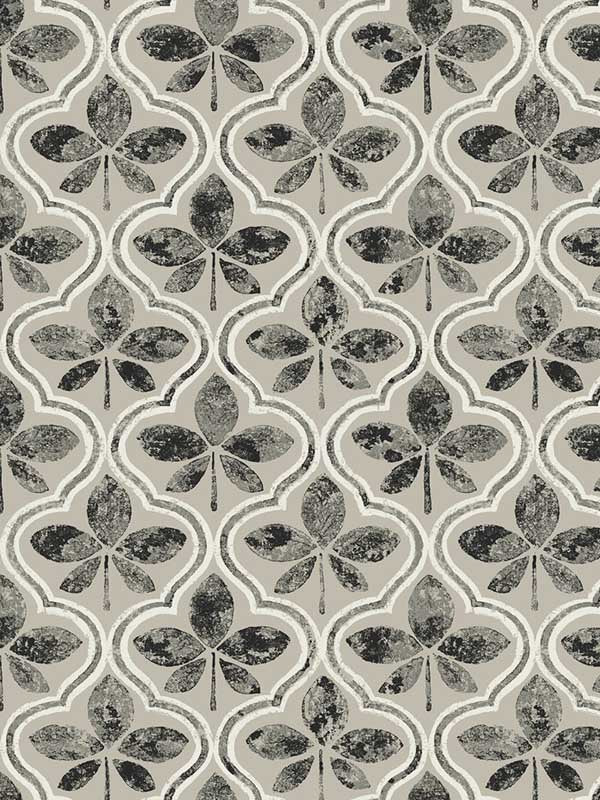 Sevilla wallpaper in onyx color - pattern number GO8275 - by York in the Inspired by Color Black and White III collection