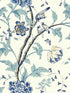 Teahouse Floral fabric in green color - pattern number EB2076 - by York in the Inspired by Color Blues II collection