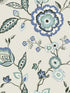 Dahlia Blooms fabric in blue and white color - pattern number GO8231 - by York in the Inspired by Color Blues II collection