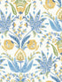 Seaside Jacobean wallpaper in yellow and blue color - pattern number MN1913 - by York in the Inspired by Color Blues II collection