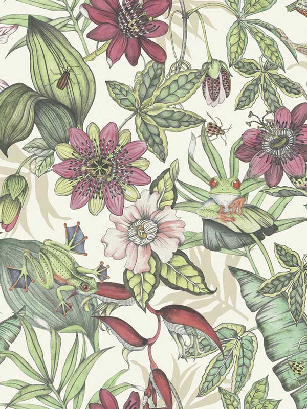 Rainforest fabric in multicolor color - pattern number BL1702 - by York in the Blooms Second Edition collection