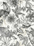 Rainforest fabric in white and charcoal color - pattern number BL1703 - by York in the Blooms Second Edition collection