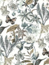 Butterfly House fabric in white and blue color - pattern number BL1722 - by York in the Blooms Second Edition collection