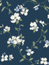 Dogwood wallpaper in navy color - pattern number BL1761 - by York in the Blooms Second Edition collection