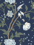 Teahouse Floral wallpaper in navy color - pattern number BL1782 - by York in the Blooms Second Edition collection