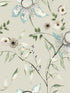 Dream Blossom wallpaper in taupe and aqua color - pattern number BL1794 - by York in the Blooms Second Edition collection