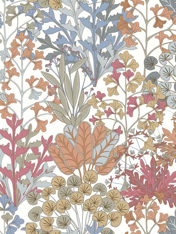 Forest Floor wallpaper in coral color - pattern number BL1813 - by York in the Blooms Second Edition collection