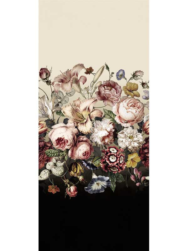 Rachel Rose mural in taupe color - pattern number BL1821M - by York in the Blooms Second Edition collection