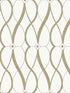 Graceful Geo wallpaper in cream and gold color - pattern number MD7171 - by Antonina Vella in the Modern Metals Second Edition collection