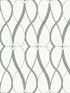 Graceful Geo wallpaper in white and silver color - pattern number MD7173 - by Antonina Vella in the Modern Metals Second Edition collection