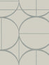 Sun Circles wallpaper in taupe and silver color - pattern number MD7201 - by Antonina Vella in the Modern Metals Second Edition collection