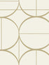 Sun Circles wallpaper in cream and gold color - pattern number MD7202 - by Antonina Vella in the Modern Metals Second Edition collection
