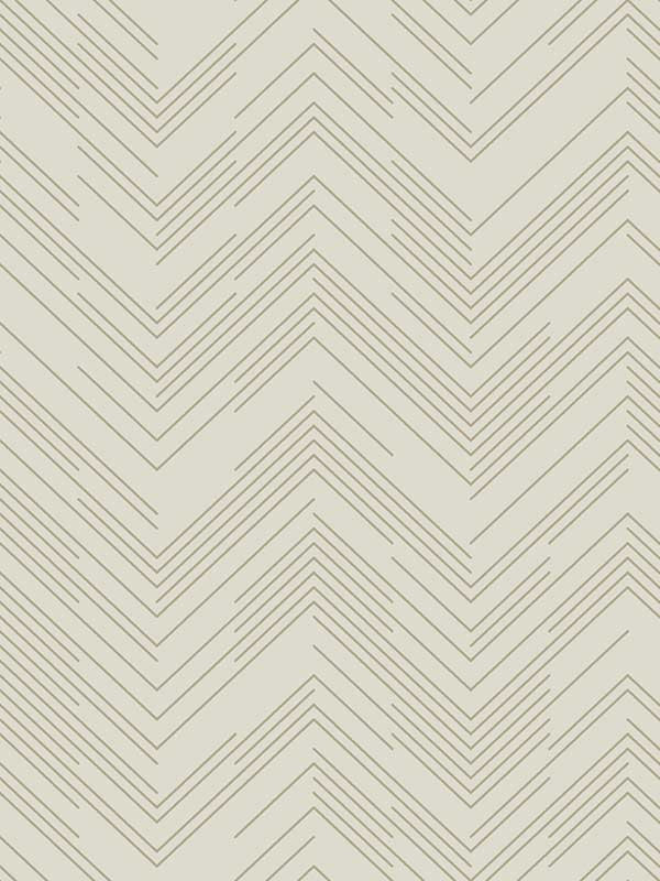 Polished Chevron wallpaper in cream and gold color - pattern number MD7225 - by Antonina Vella in the Modern Metals Second Edition collection
