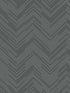 Polished Chevron wallpaper in charcoal and silver color - pattern number MD7226 - by Antonina Vella in the Modern Metals Second Edition collection
