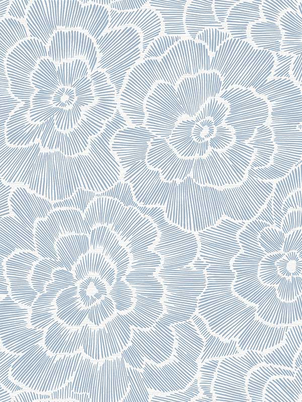 Periwinkle Textured Floral fabric in blue color - pattern number 4120-26039 - by A Street Prints in the Middleton collection