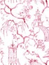 Serena Chinoiserie fabric in raspberry color - pattern number 4120-26808 - by A Street Prints in the Middleton collection