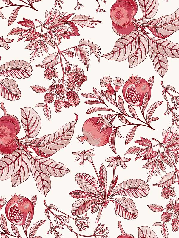 Cecilia Fruit fabric in red color - pattern number 4120-26812 - by A Street Prints in the Middleton collection