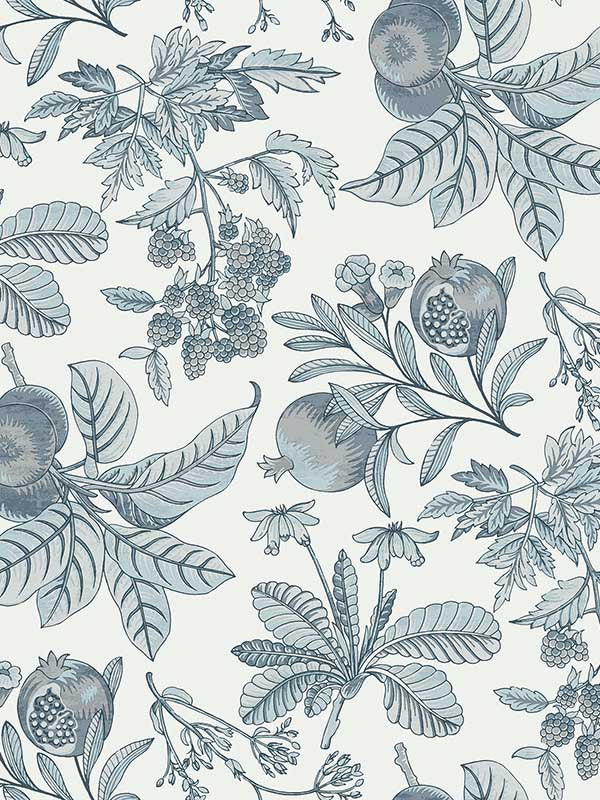Cecilia Fruit fabric in light blue color - pattern number 4120-26814 - by A Street Prints in the Middleton collection