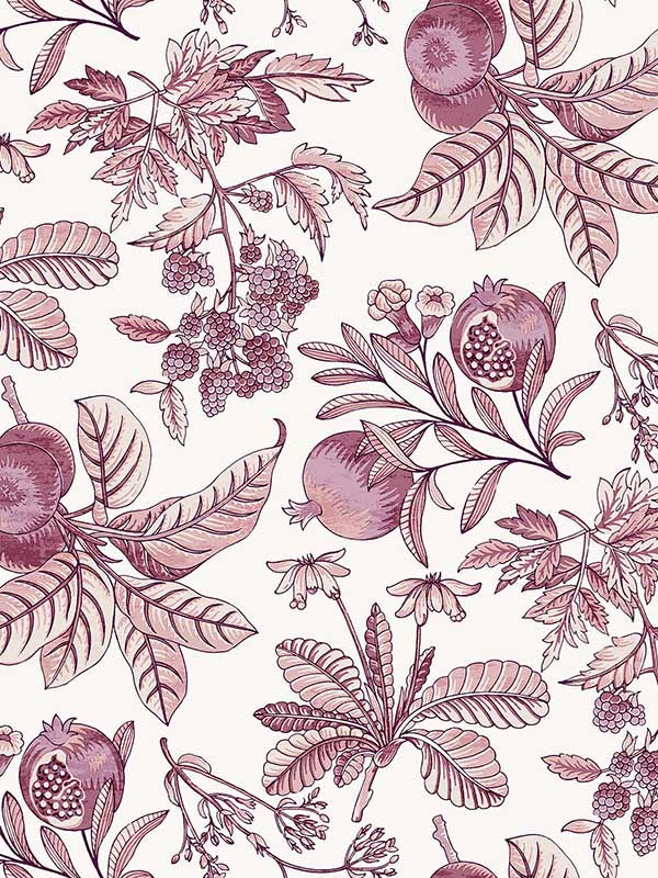 Cecilia Fruit fabric in purple color - pattern number 4120-26815 - by A Street Prints in the Middleton collection