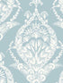Arlie Botanical Damask fabric in light blue color - pattern number 4120-26819 - by A Street Prints in the Middleton collection