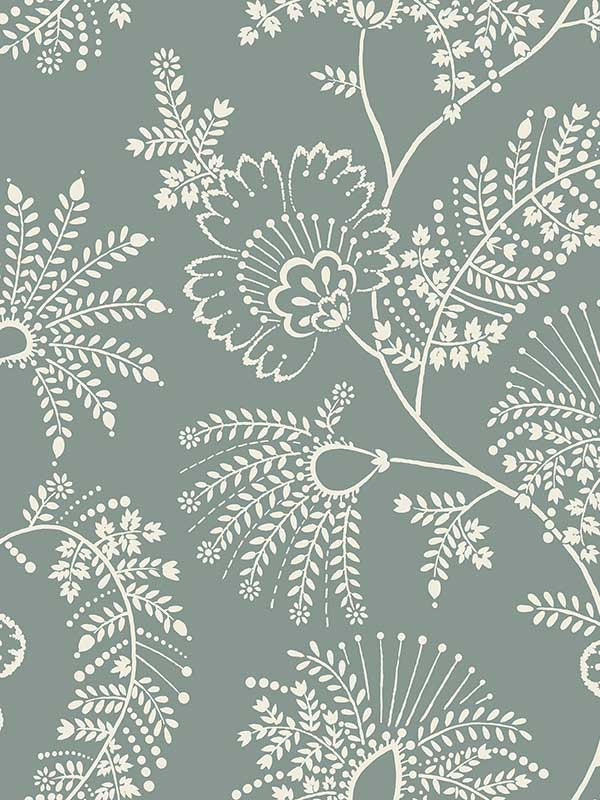 Maeve Jacobean Trail wallpaper in sea green color - pattern number 4120-26824 - by A Street Prints in the Middleton collection