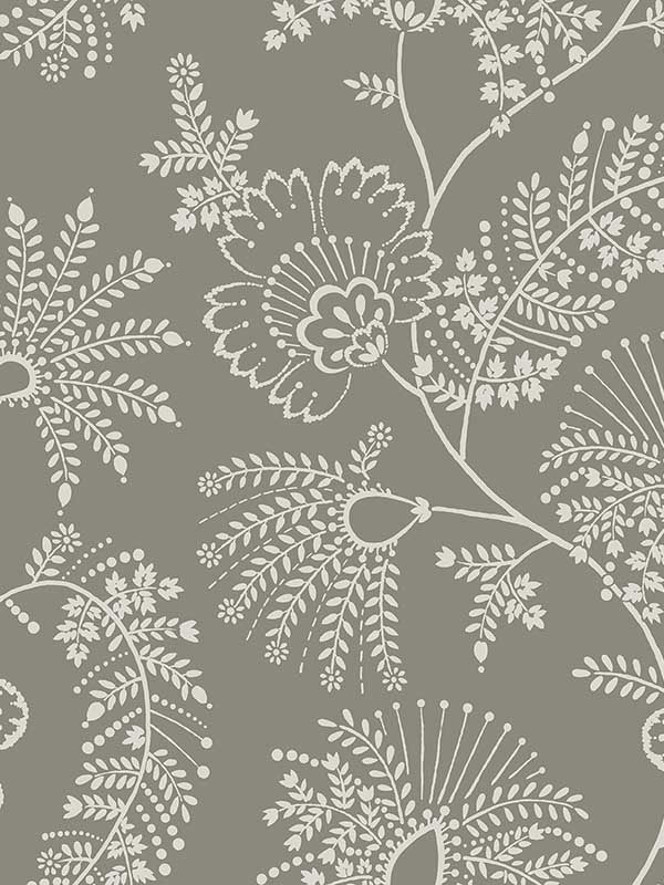 Maeve Jacobean Trail wallpaper in grey color - pattern number 4120-26827 - by A Street Prints in the Middleton collection