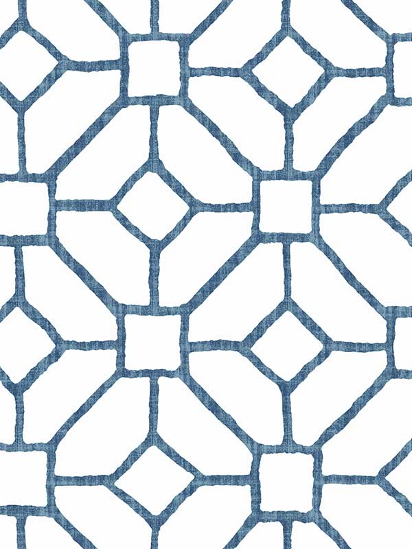 Addis Trellis wallpaper in blue color - pattern number 4120-26828 - by A Street Prints in the Middleton collection