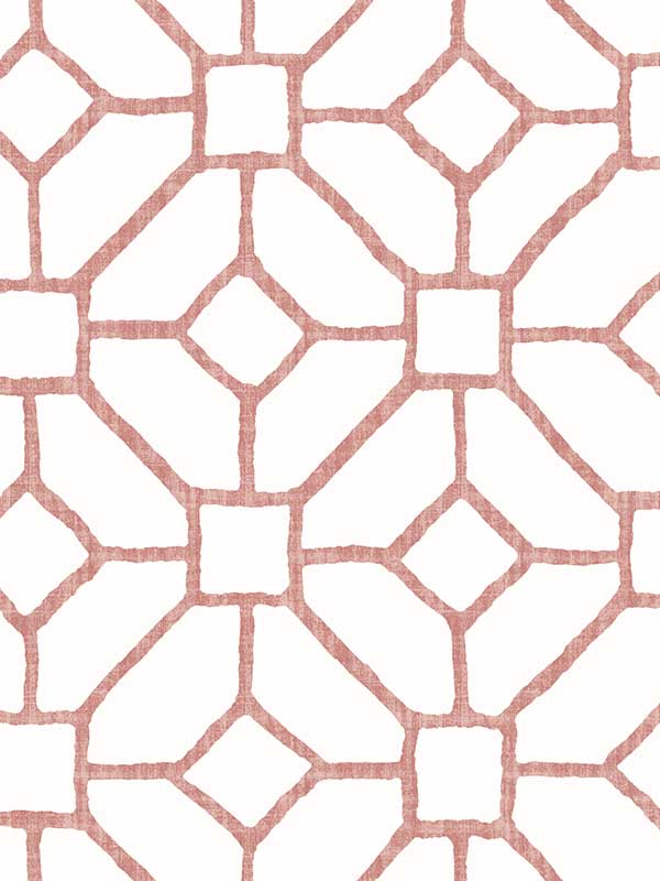 Addis Trellis wallpaper in coral color - pattern number 4120-26830 - by A Street Prints in the Middleton collection