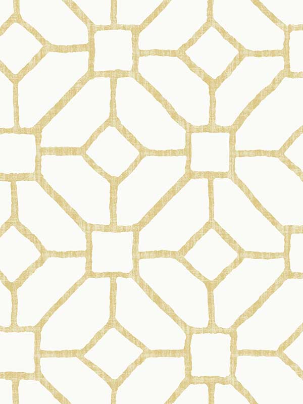 Addis Trellis wallpaper in gold color - pattern number 4120-26831 - by A Street Prints in the Middleton collection