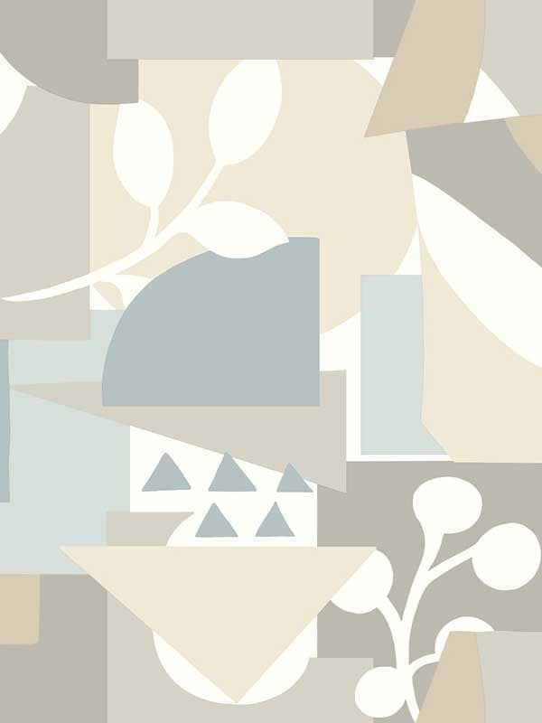 Cut Outs wallpaper in sky blue color - pattern number OI0673 - by York in the New Origins collection