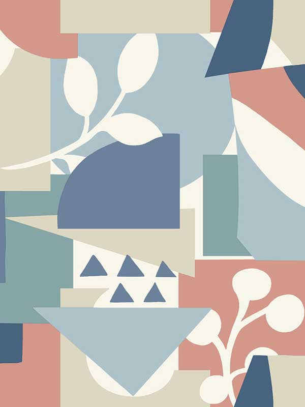 Cut Outs wallpaper in blue color - pattern number OI0674 - by York in the New Origins collection