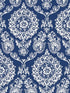 Helm Damask Floral Medallion fabric in navy color - pattern number 4071-71018 - by Chesapeake in the Blue Heron collection