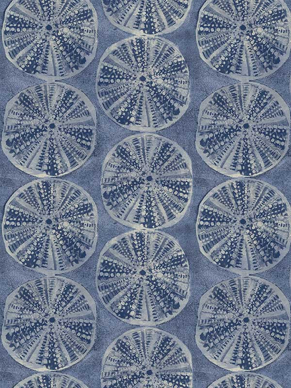 Biscuit Sand Dollar fabric in blue color - pattern number 4071-71025 - by Chesapeake in the Blue Heron collection