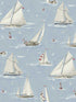 Leeward Sailboat wallpaper in light blue color - pattern number 4071-71034 - by Chesapeake in the Blue Heron collection