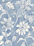 Plumeria Floral Trail wallpaper in blue color - pattern number 4071-71040 - by Chesapeake in the Blue Heron collection