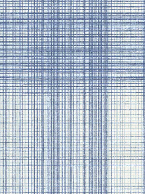Madras Plaid wallpaper in blue color - pattern number 4071-71043 - by Chesapeake in the Blue Heron collection