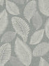 Tossed Leaves fabric in charcoal linen color - pattern number EW10010 - by Seabrook in the White Heron collection