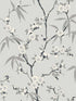 Floral Blossom Trail wallpaper in stormy color - pattern number EW11100 - by Seabrook in the White Heron collection